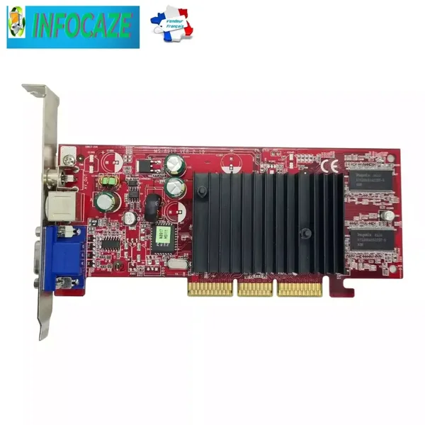 Carte vidéo AGP NVIDIA GeForce FX 5100 MSI MS‑8917 ver 2.10 (Lancer‑210‑M04) 🖥️
