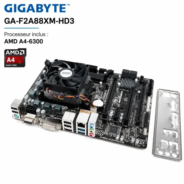Carte mère Gigabyte GA-F2A88XM-HD3 + AMD A4-6300 FM2+