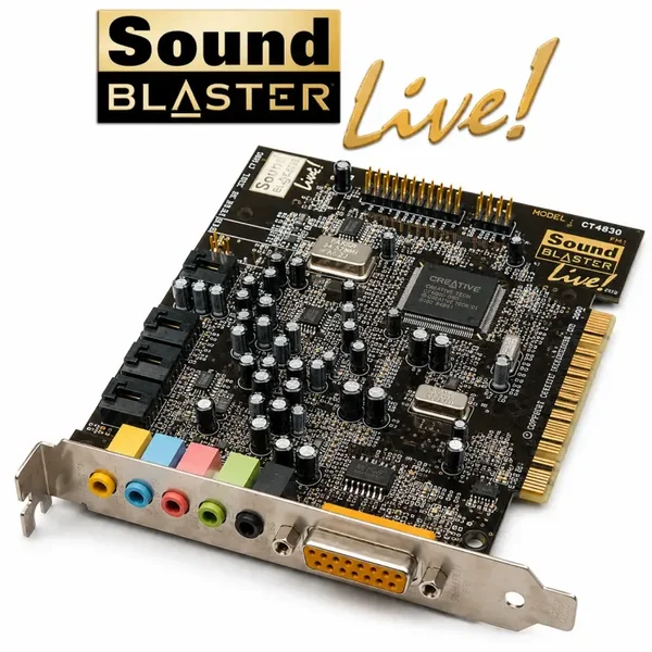 Creative Sound Blaster Live! CT4830 PCI – Carte Son Vintage Rétro Gaming DOS / Windows XP