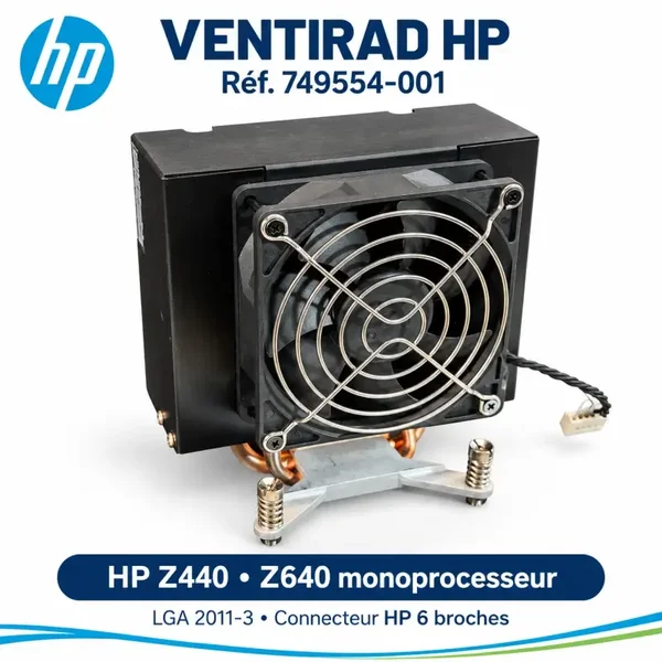 Ventirad HP Z440 / Z640 monoprocesseur – 749554-001 – LGA 2011-3