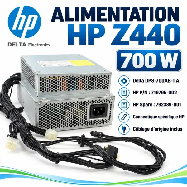 Alimentation HP Z440 700 W – Delta DPS-700AB-1 A – 719795-002