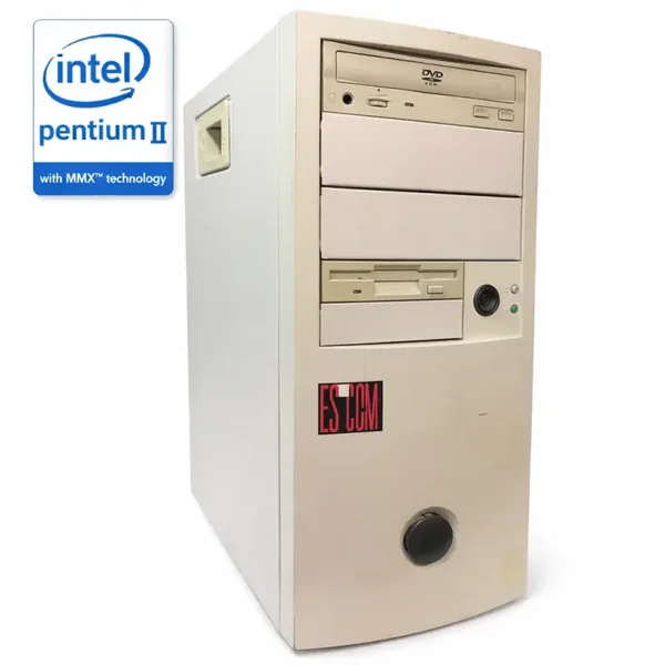 PC Vintage Pentium II 233MHz 96Mo ISA ATI Rage Pro Windows 98 Retro Gaming