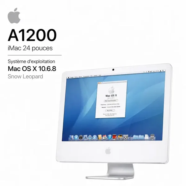 Apple iMac 24 pouces blanc A1200 – Core 2 Duo – Mac OS X Snow Leopard