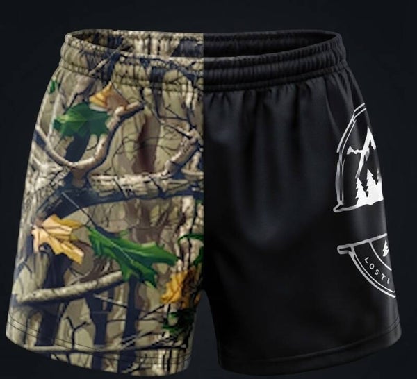 Footy Style shorts - Jungle print - Zip up pockets