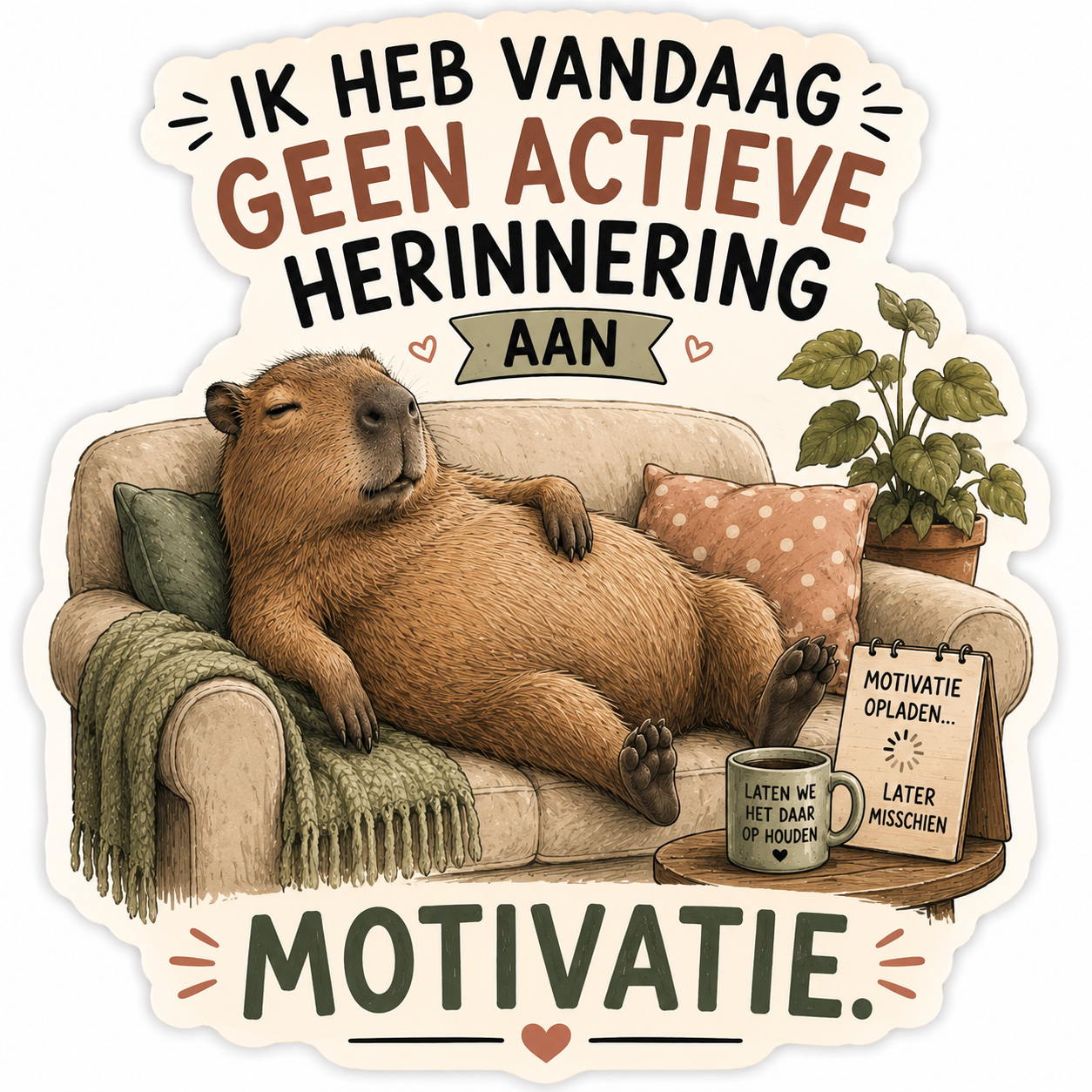 capibara geen motivatie