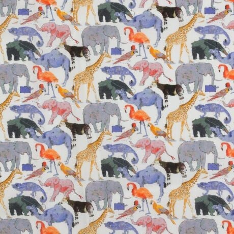 Tissu Liberty Fabrics Tana Lawn® Queue for the zoo