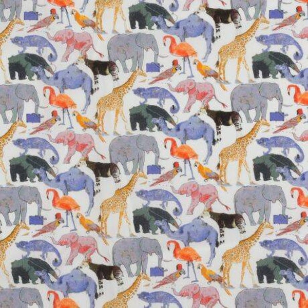 Tissu Liberty Fabrics Tana Lawn® Queue for the zoo