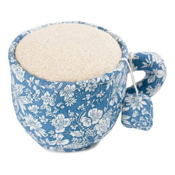 Pique-épingle Tasse de thé en tissu Liberty Fabrics Bleu