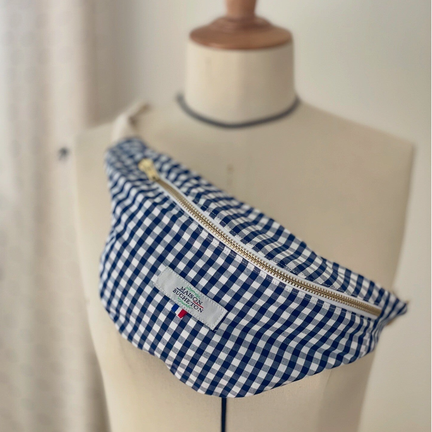 Sac Banane Vichy bleu