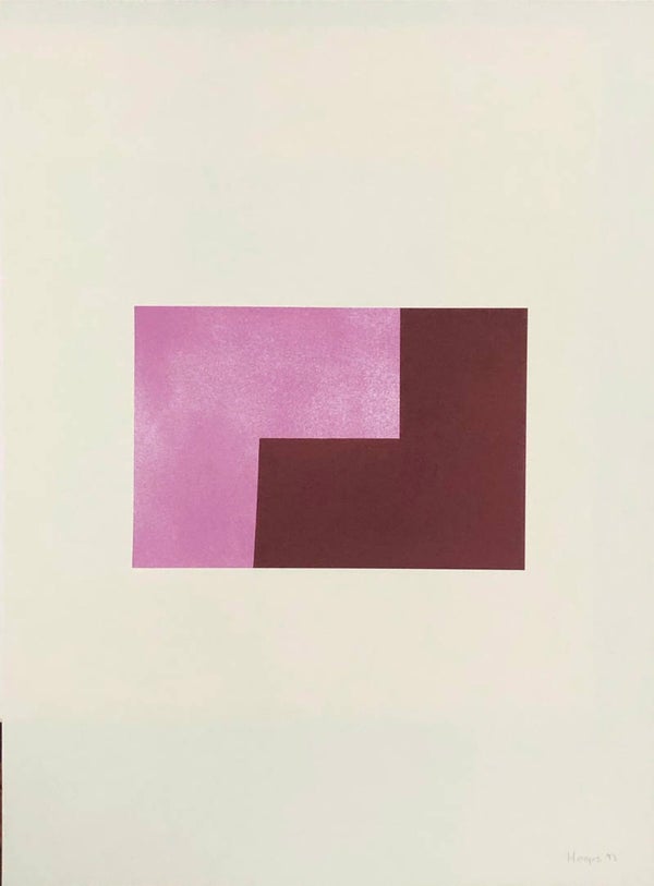 Achim Hoops Kleurenlitho op papier 'Untitled’ 1993 Gesigneerd