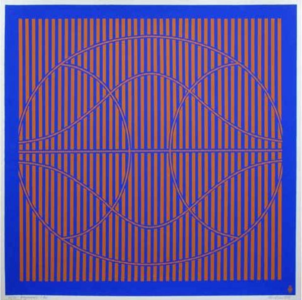 Mircea Milcovitch Zeefdruk 'Composition' Gesigneerd