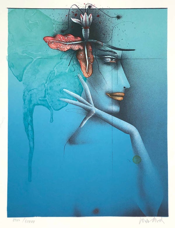 Paul Wunderlich Kleurenlithografie ‘Vrouw’ 1982 Gesigneerd