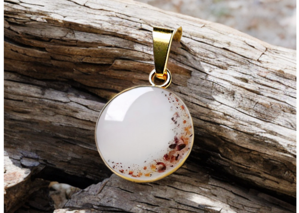 runder Anhänger Muttermilch Nabelschnur seitlich