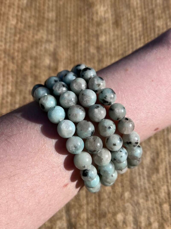 Kiwi Jaspis Armband 8mm