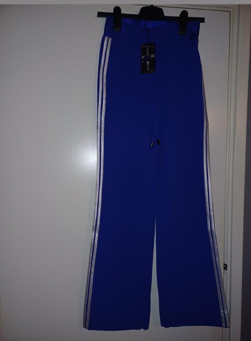 Mi piace travelbroek straight leg Cobalt Offwhite stripe