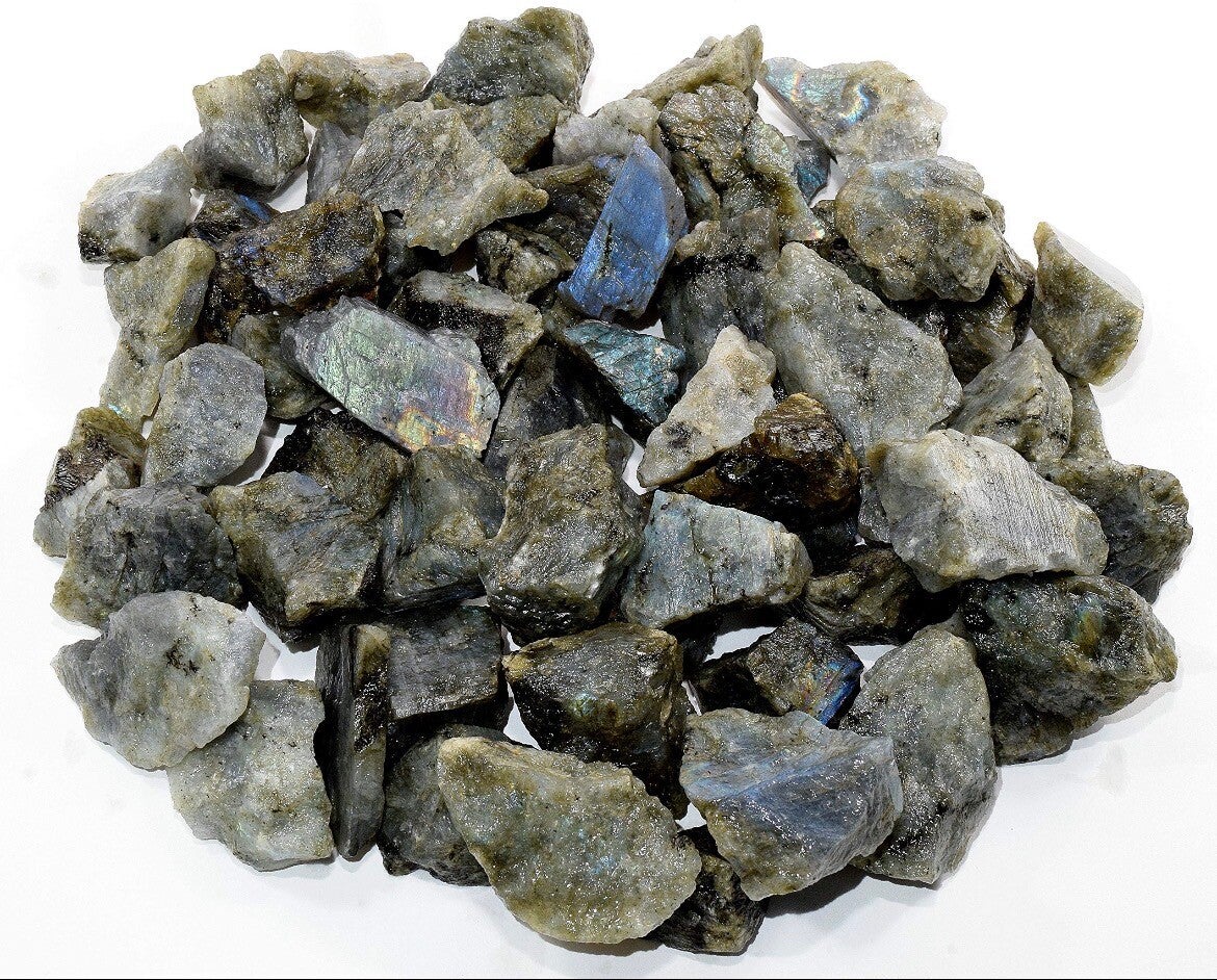 Labradorite Rough — Flash-Checked Lapidary Grade