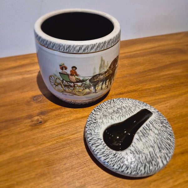 Pot à tabac/ porte pipe ancien signé "Lucien Brisdoux"