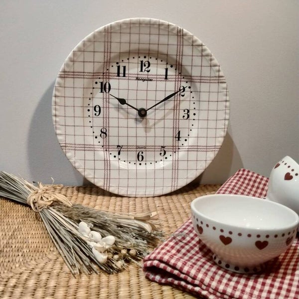Horloge assiette vintage "Hangarter"