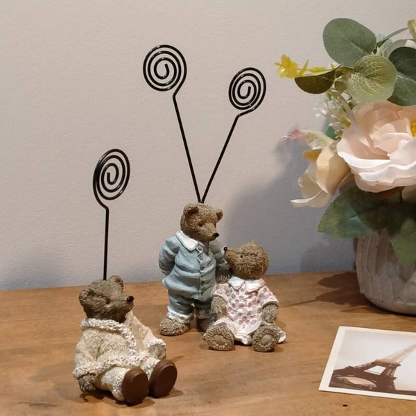 2 porte-photos ours "Jardin d'Ulysse"