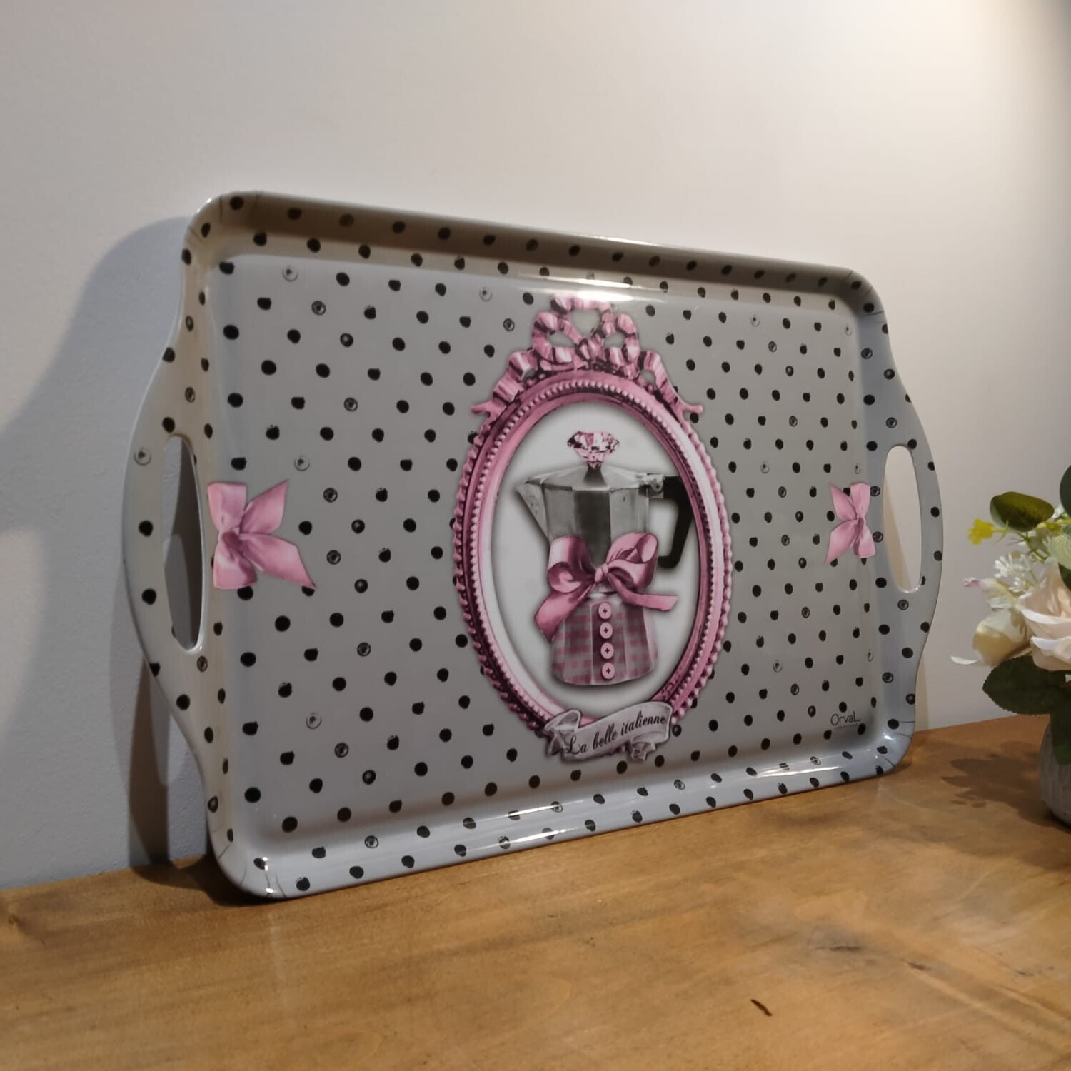 Plateau shabby en mélamine "Orval Créations"