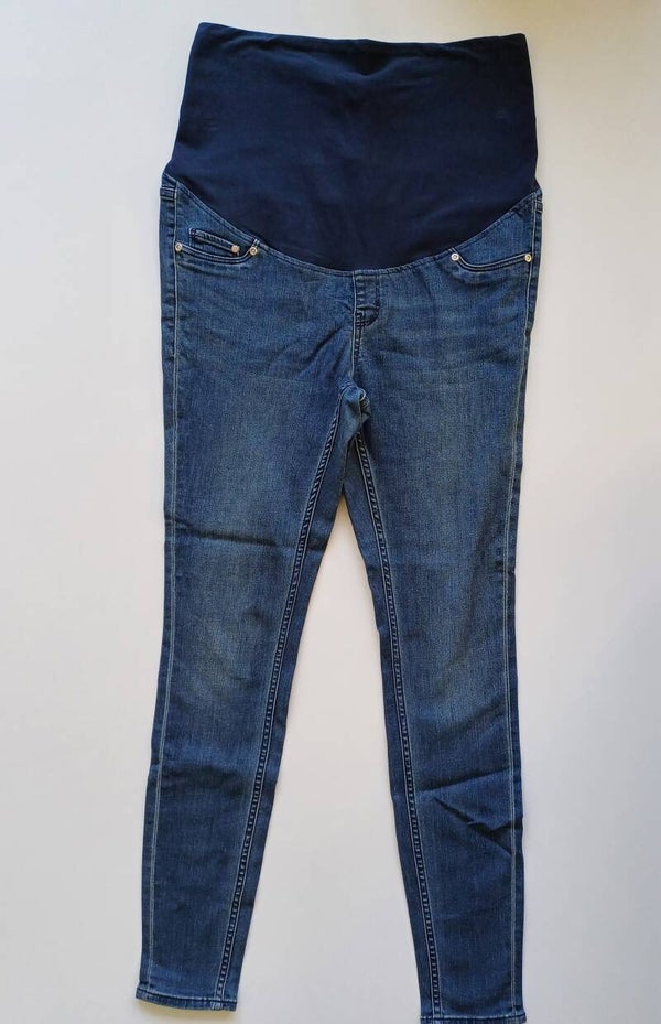 Positiejeans Skinny High Rib H&M Mama maat L