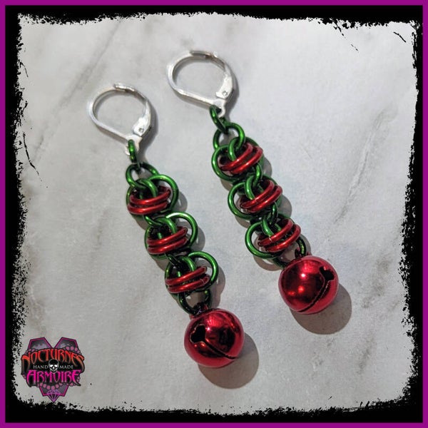 Red Jingle Bell Earrings