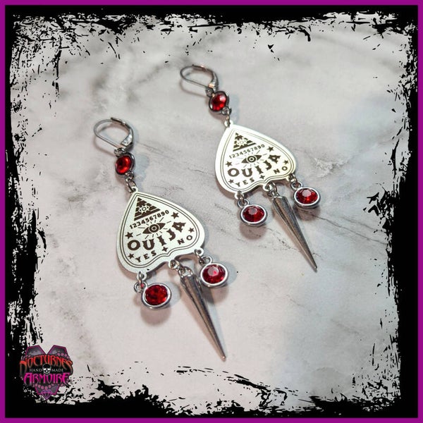 Steel Planchette Spike Earrings