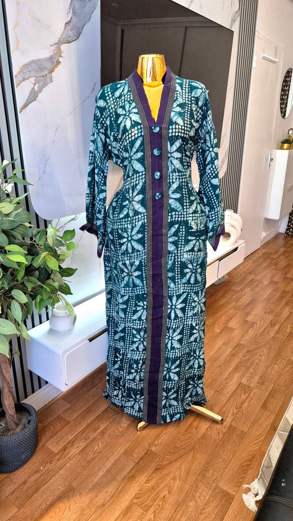 🌺 Robe Boubou Adire