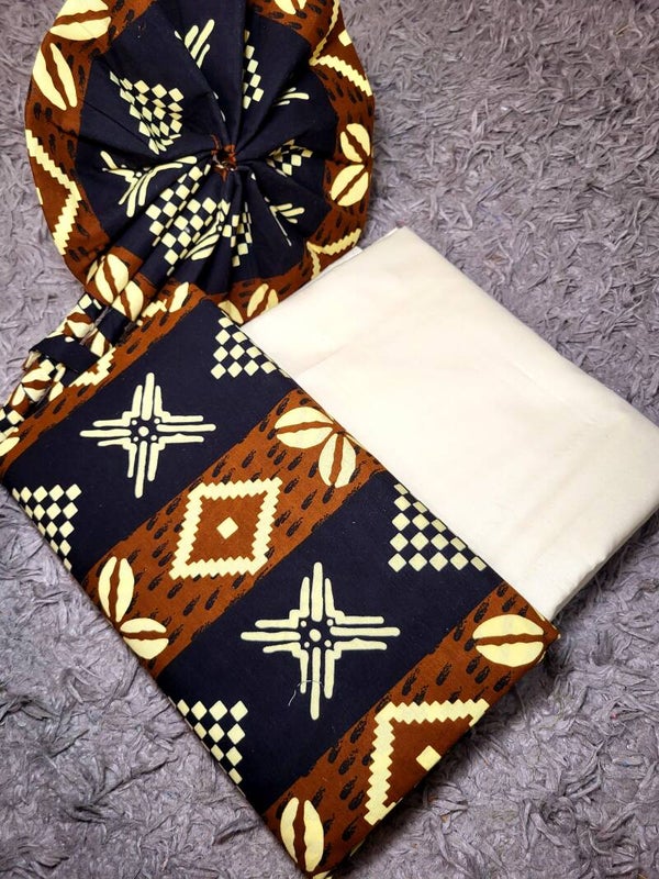 Duo wax bogolan + éventail