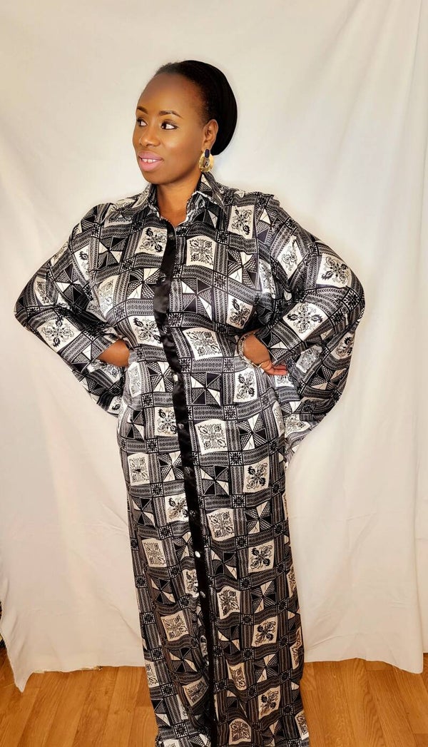 Robe chemise en soie