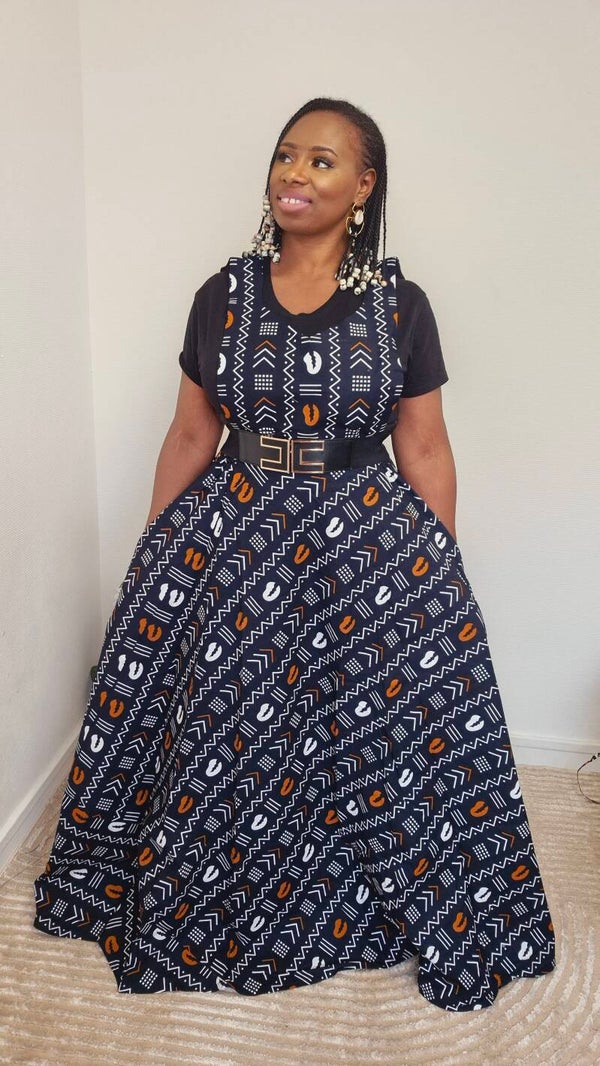 Robe salopette wax 100% coton