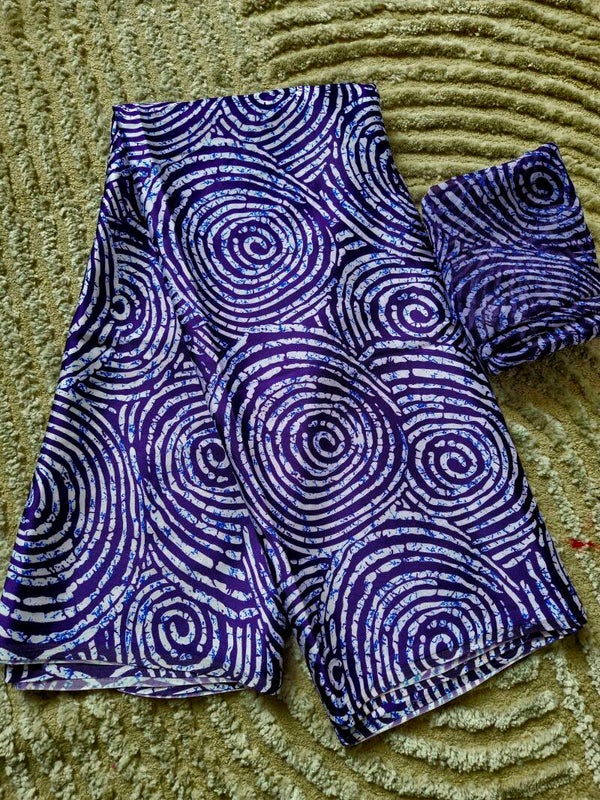 Soie imprimée et sa mousseline