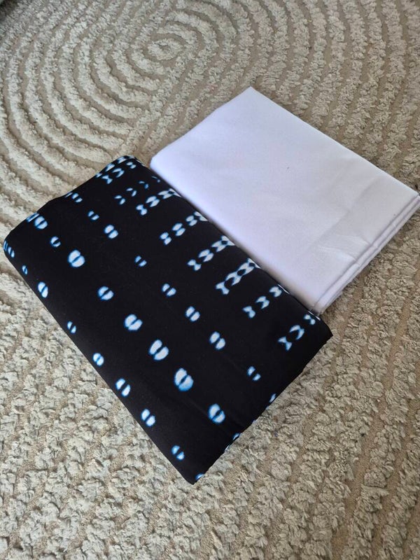 Duo wax motif indigo/Dogon