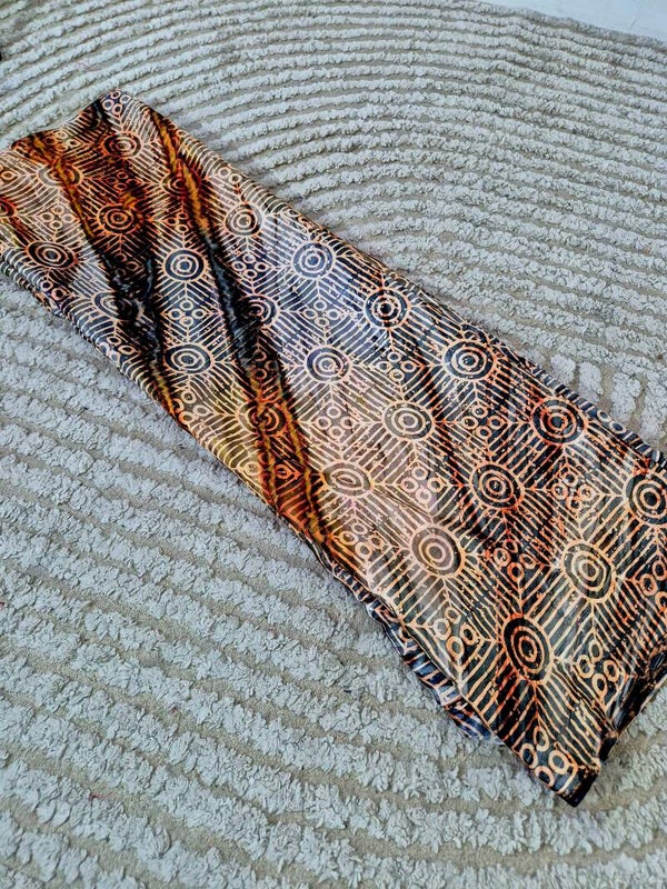 Soie imprimée et sa mousseline