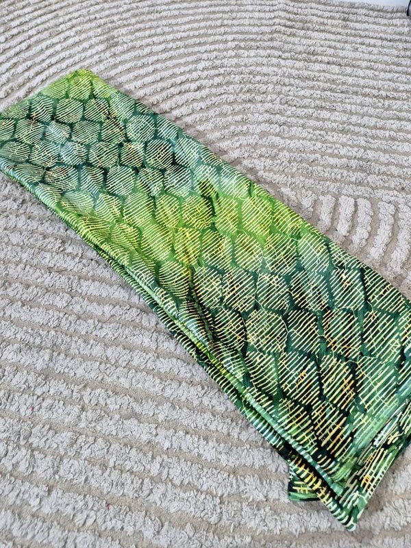 Soie imprimée et sa mousseline