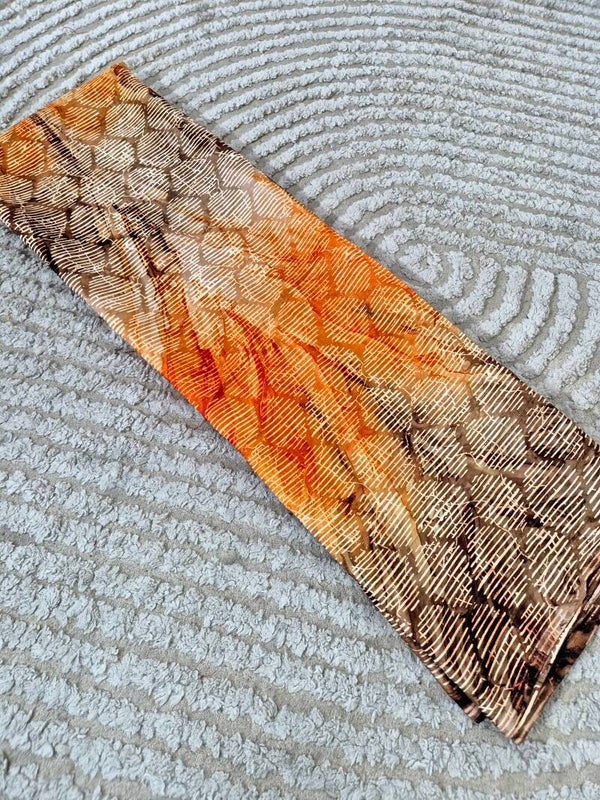 Soie imprimée et sa mousseline