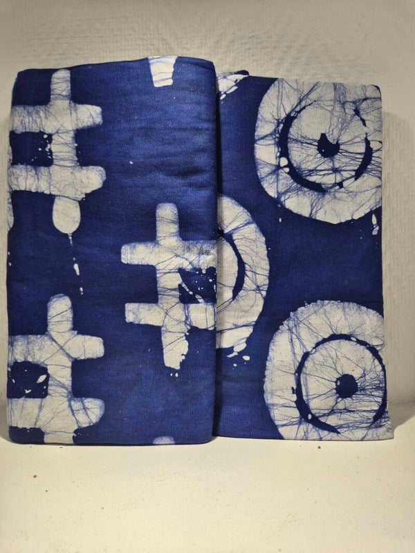 Tissu batik coton deux tons– 5 Yards (Origine Nigeria)