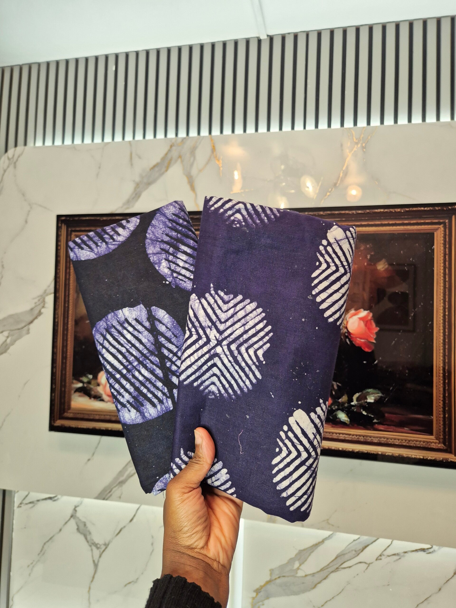 Tissu batik coton 2tons– 5 Yards (Origine Nigeria)