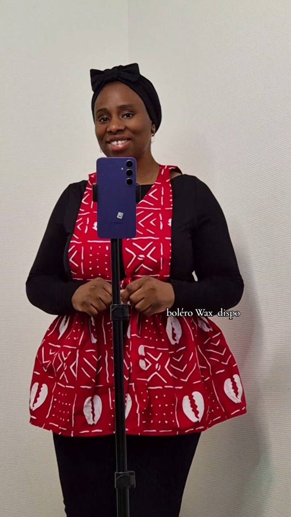 Boléro court  wax 100% coton