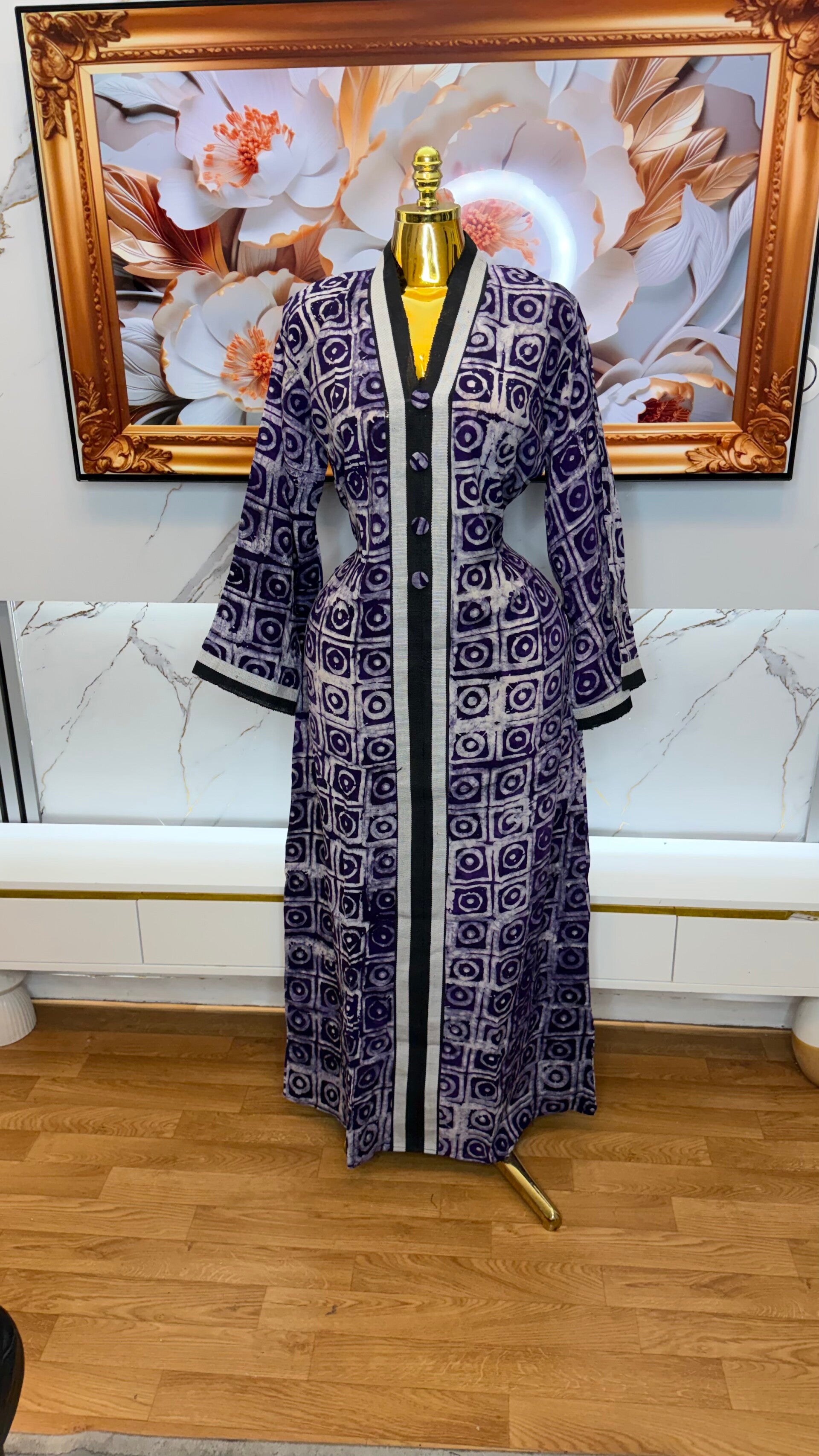 🌺 Robe Boubou Adire