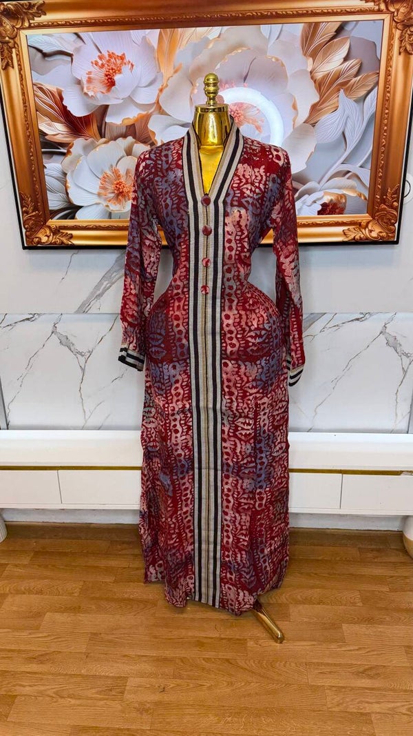 🌺 Robe Boubou Adire