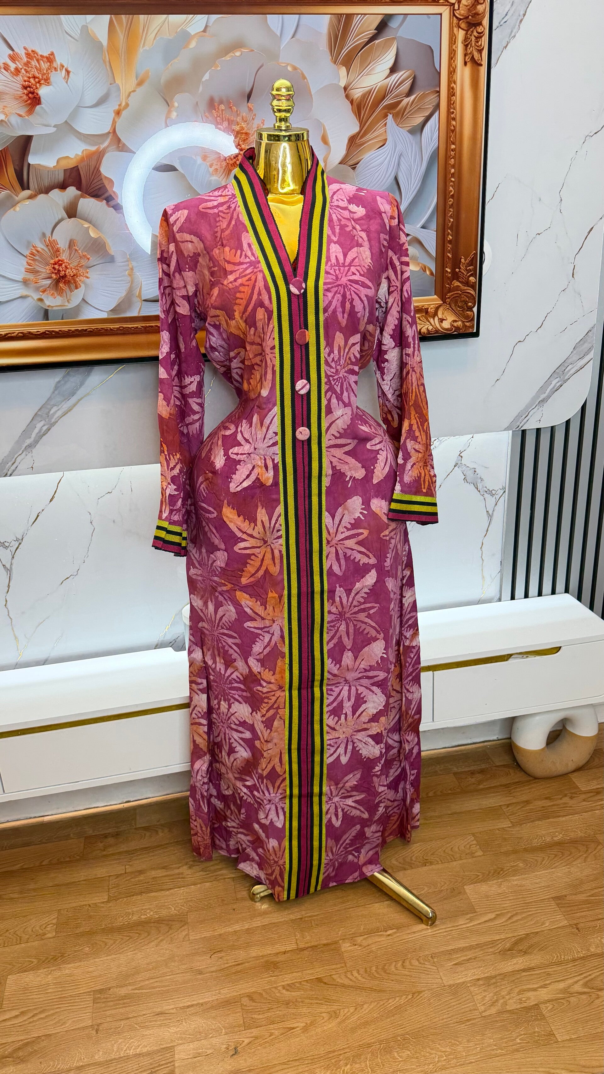 🌺 Robe Boubou Adire