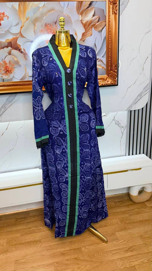 🌺 Robe Boubou Adire