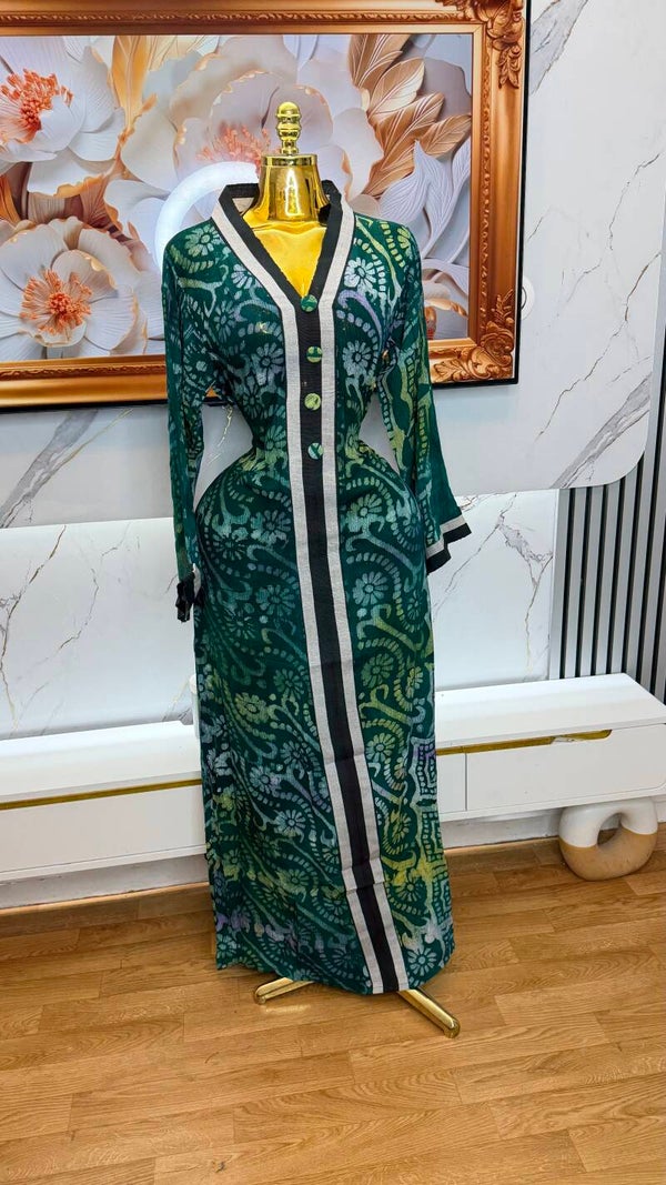 🌺 Robe Boubou Adire