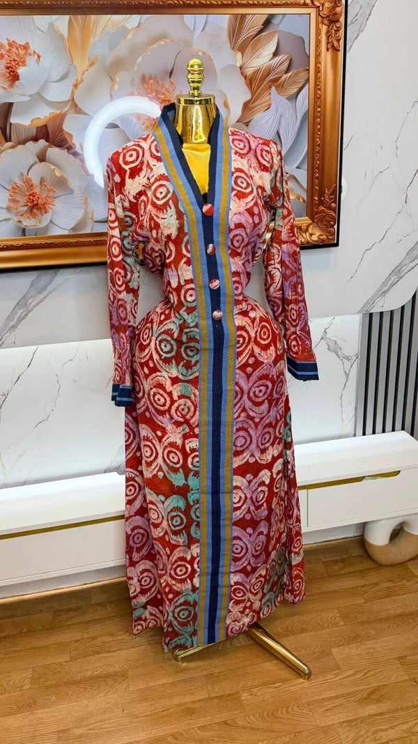 🌺 Robe Boubou Adire
