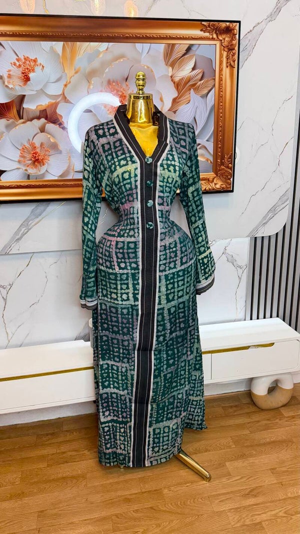 🌺 Robe Boubou Adire