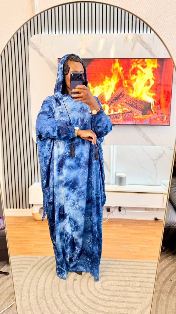 Robe de maison à  capuche +grand châle