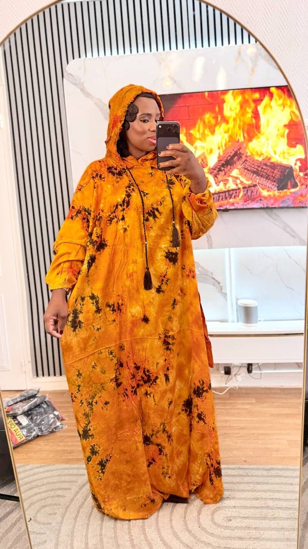 Robe de maison à  capuche +grand châle