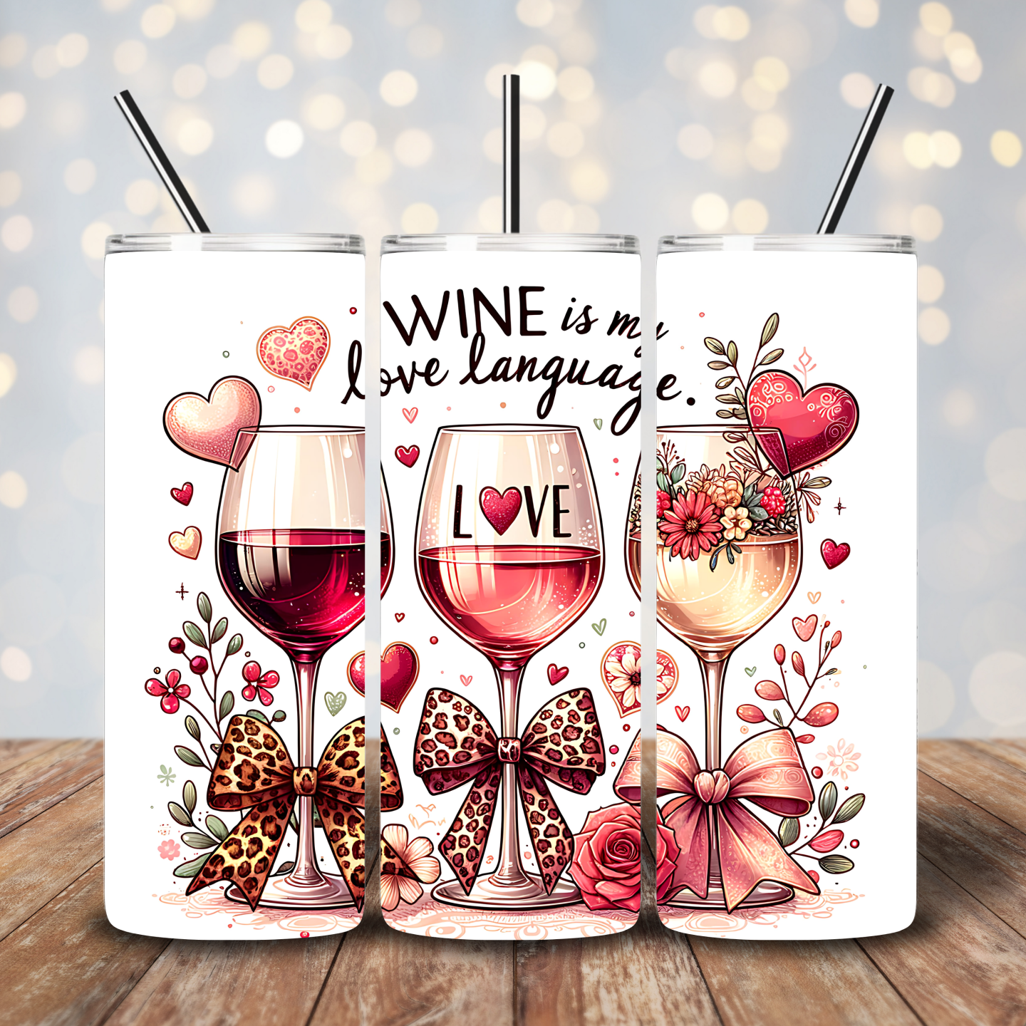 Wine is love you love language 20 oz. tumbler