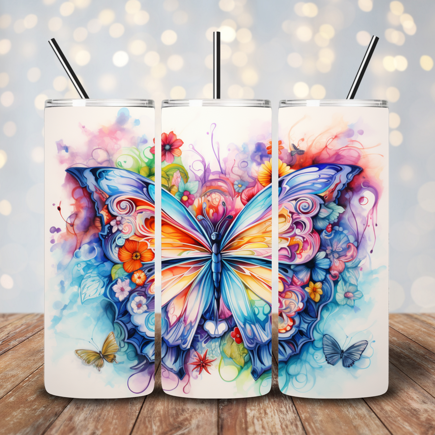 Colourfull butterfly 20 oz. tumbler